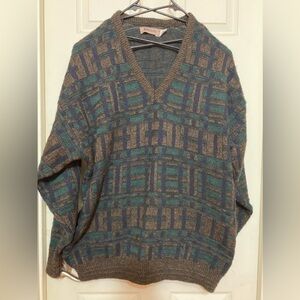 jantzen vintage V-neck wool   sweater men size 3X BIG